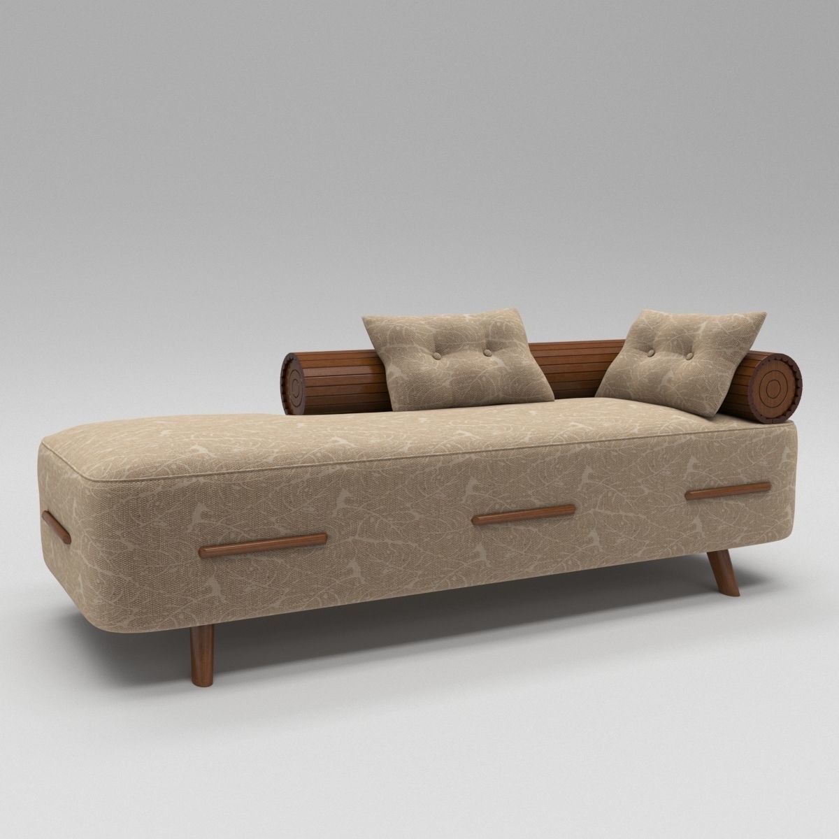 Model Luxury Divan Sofa With Wooden Headrest Cgtrader Model Luxury Divan Sofa With Wooden