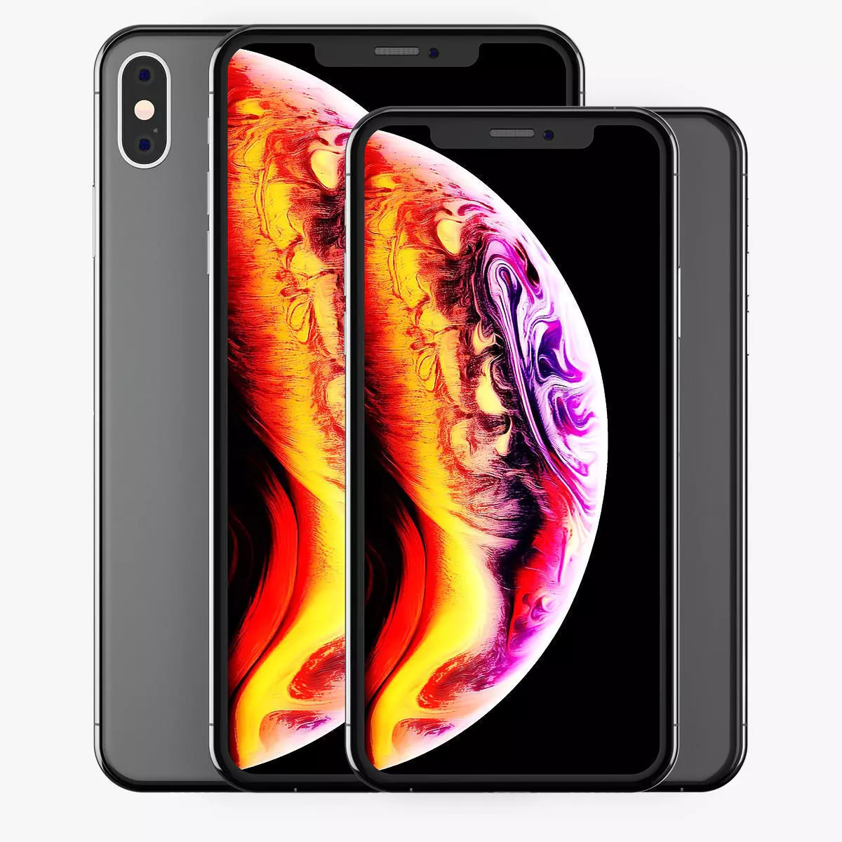 Apple iPhone Xs vs XsMAX 3D model_0
