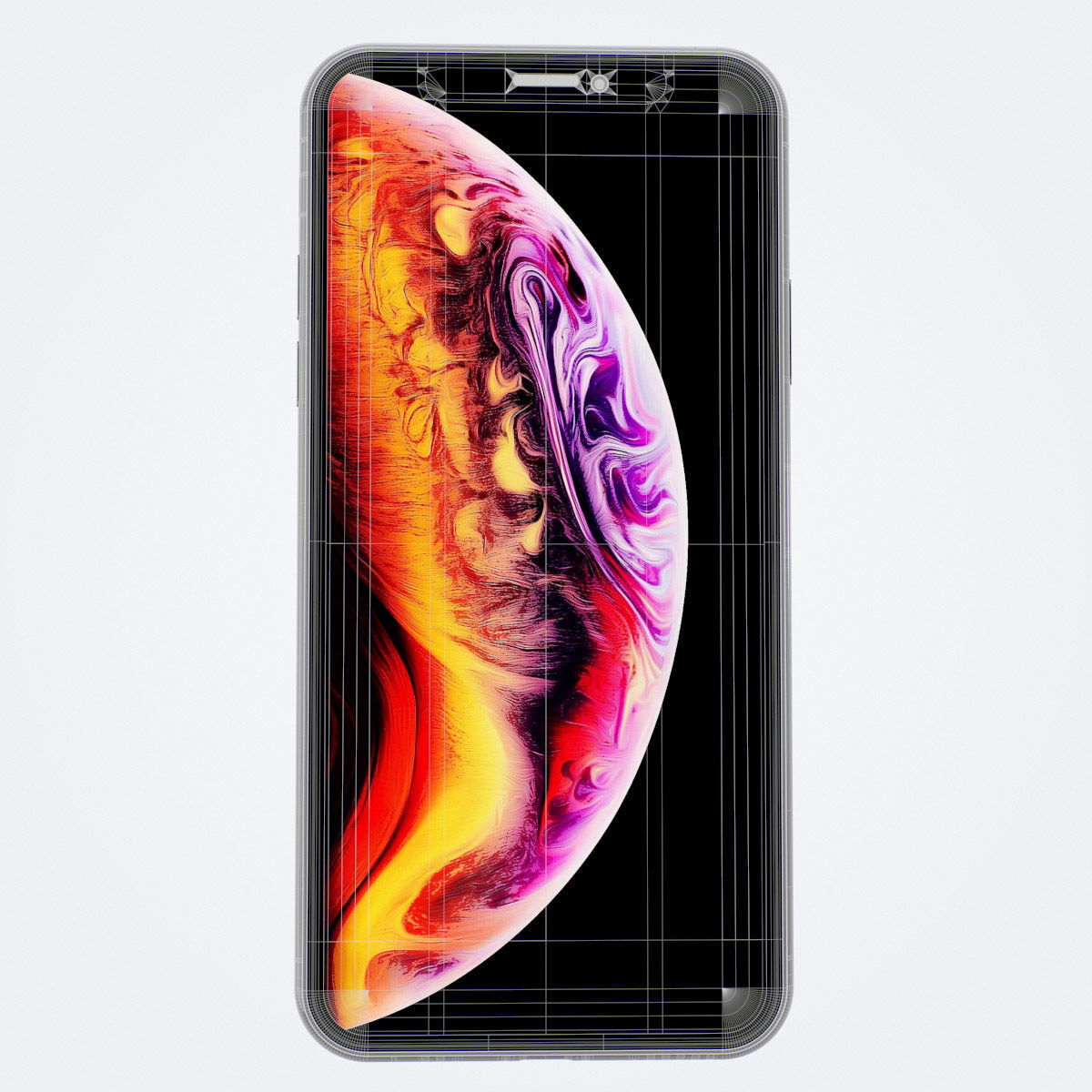Apple iPhone Xs vs XsMAX 3D model_32