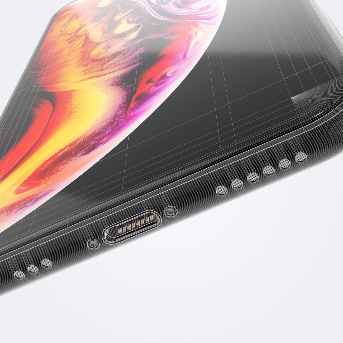 Apple iPhone Xs vs XsMAX 3D model_30