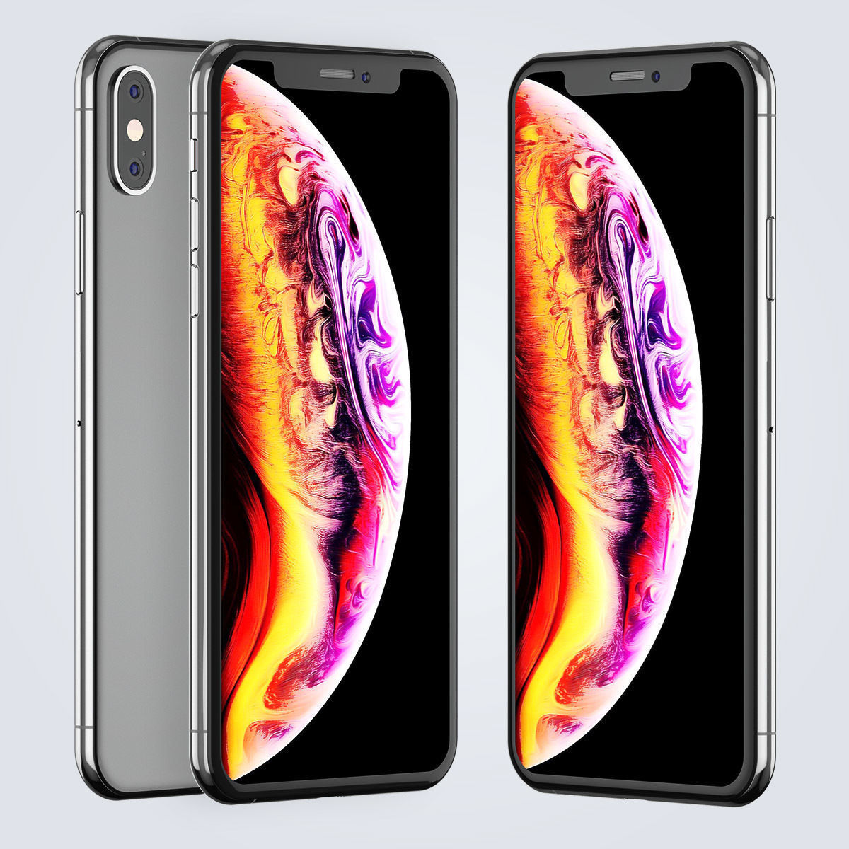 Apple iPhone Xs vs XsMAX 3D model_14