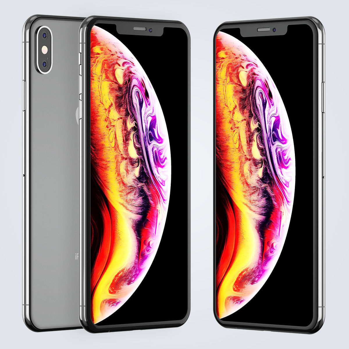 Apple iPhone Xs vs XsMAX 3D model_28