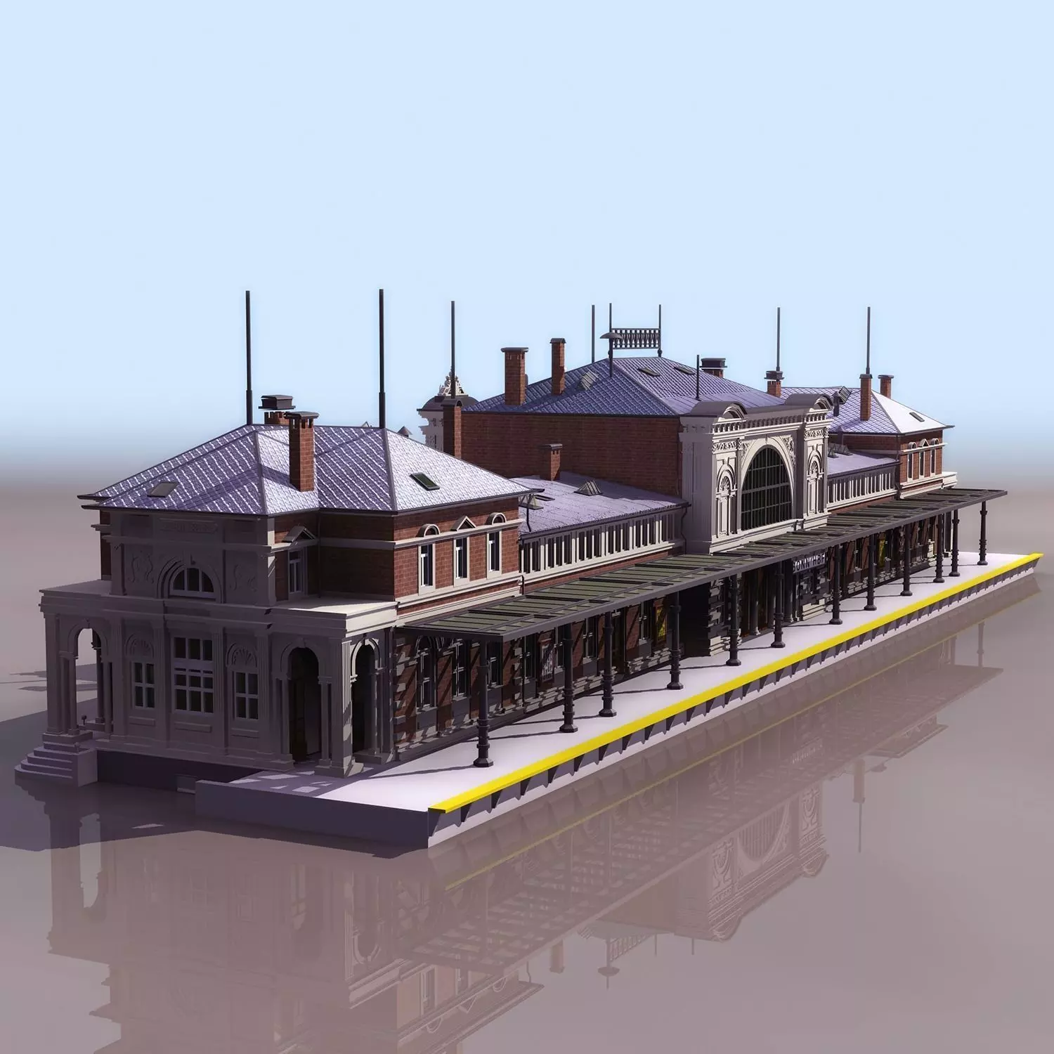 railway station 3D model