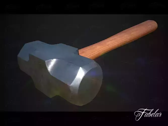 Engineering hammer Low-poly 3D model