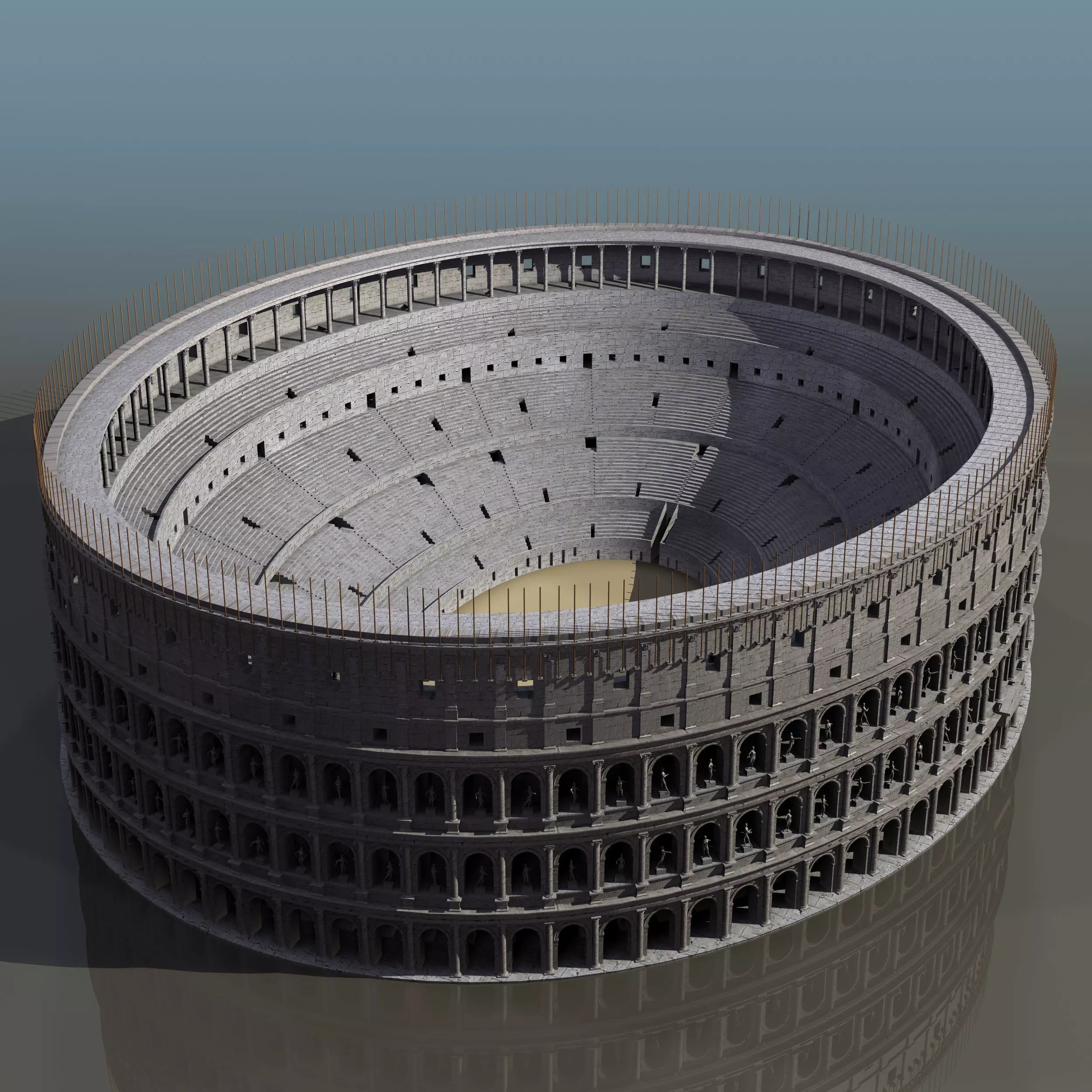 coliseum arena 3D model_0