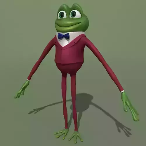 Cartoon Frog in Suit