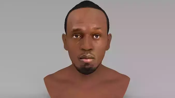 Usain Bolt bust ready for full color 3D printing 3D print model