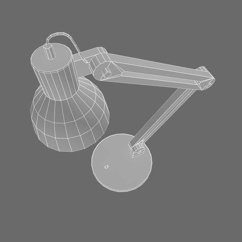 Modern desk lamp 3D model_5