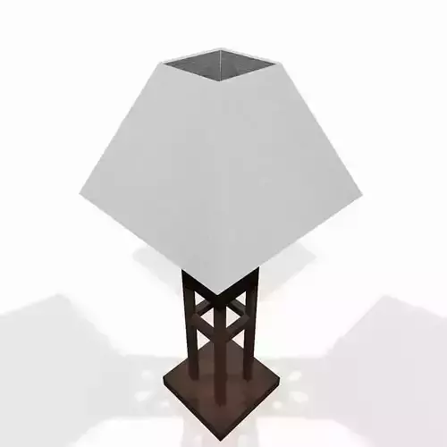 Wooden tabletop lamp