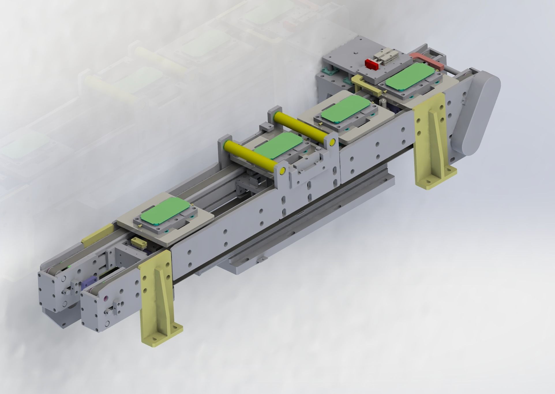 With jacking and cleaning function conveyor 3D model_1