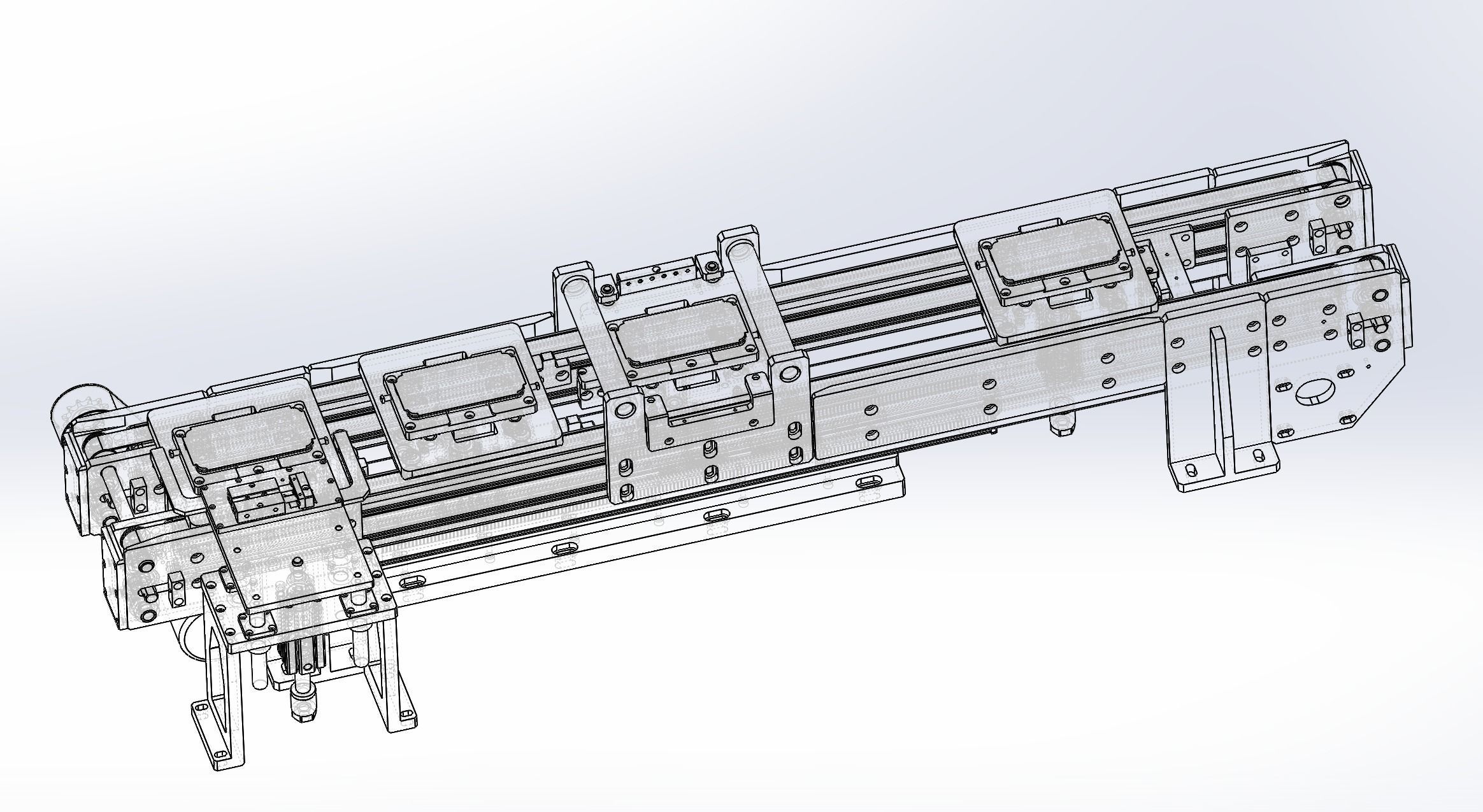 With jacking and cleaning function conveyor 3D model_5
