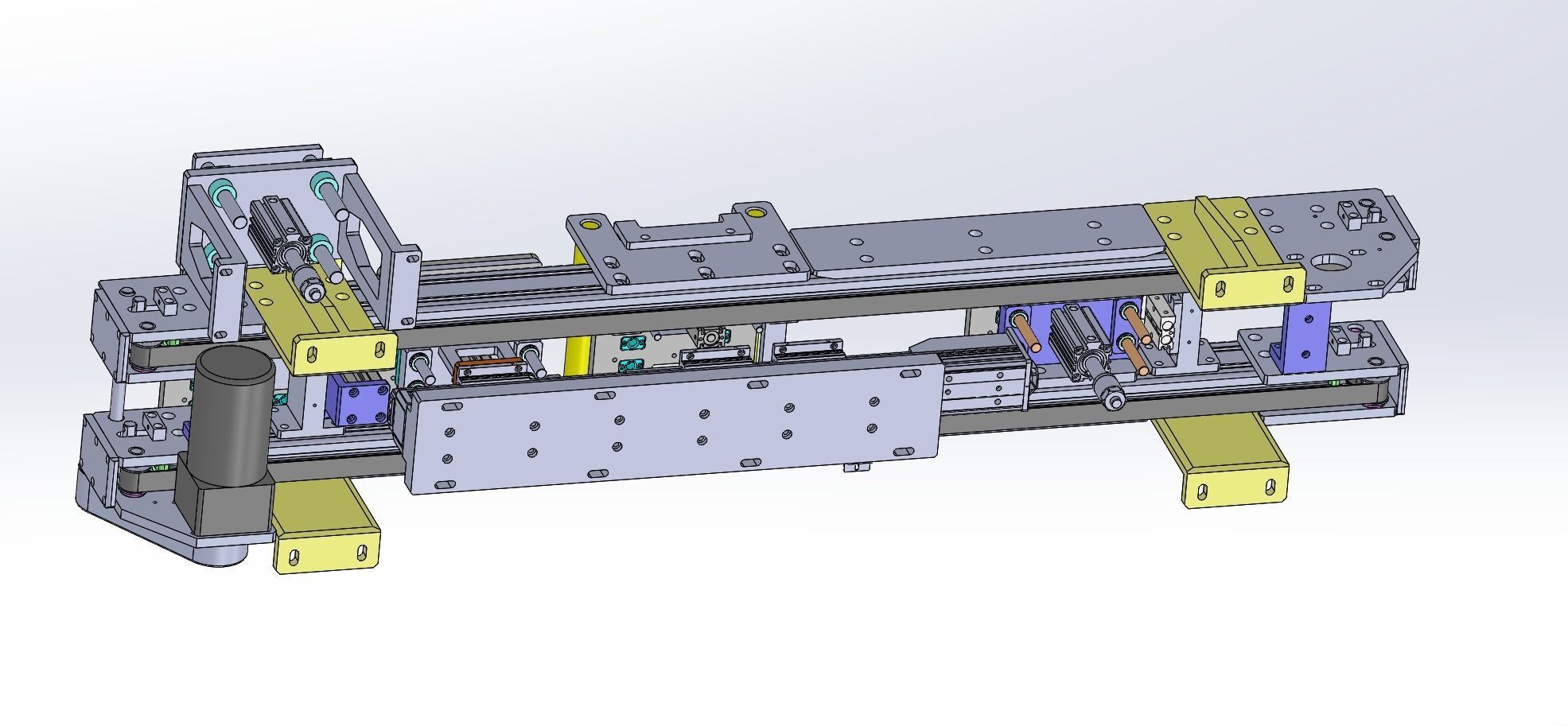 With jacking and cleaning function conveyor 3D model_4