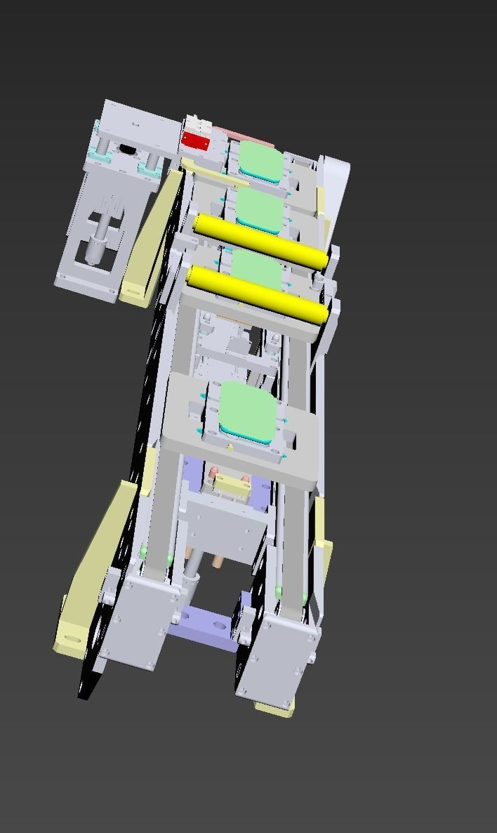 With jacking and cleaning function conveyor 3D model_2