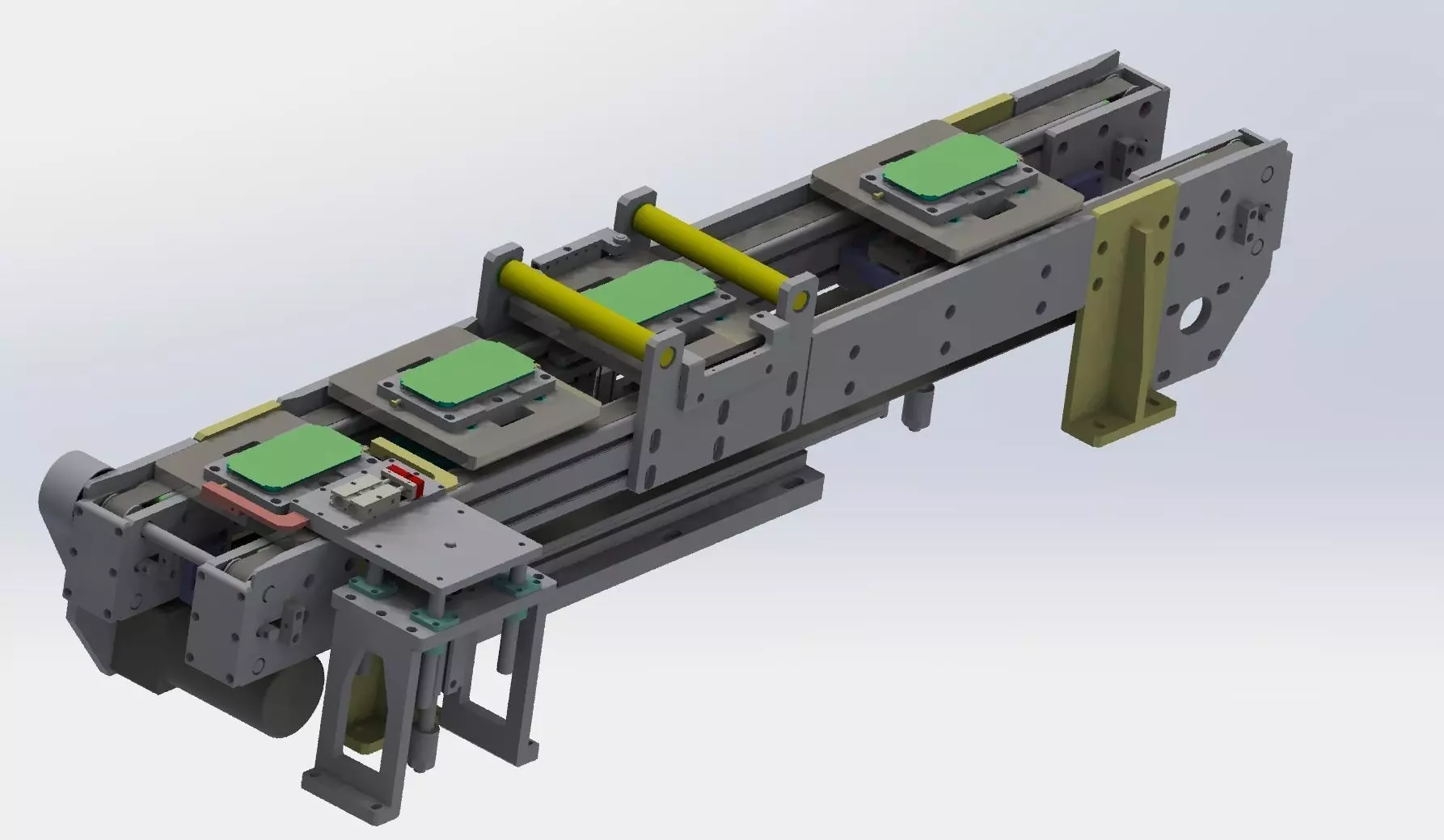 With jacking and cleaning function conveyor 3D model_0