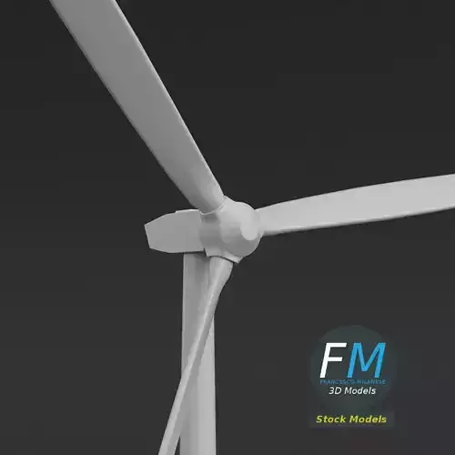 Wind turbine Low-poly 3D model