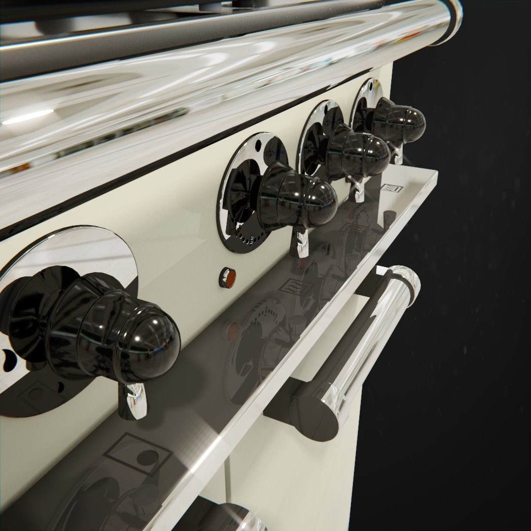 Oven Range Cooker 3D model_2