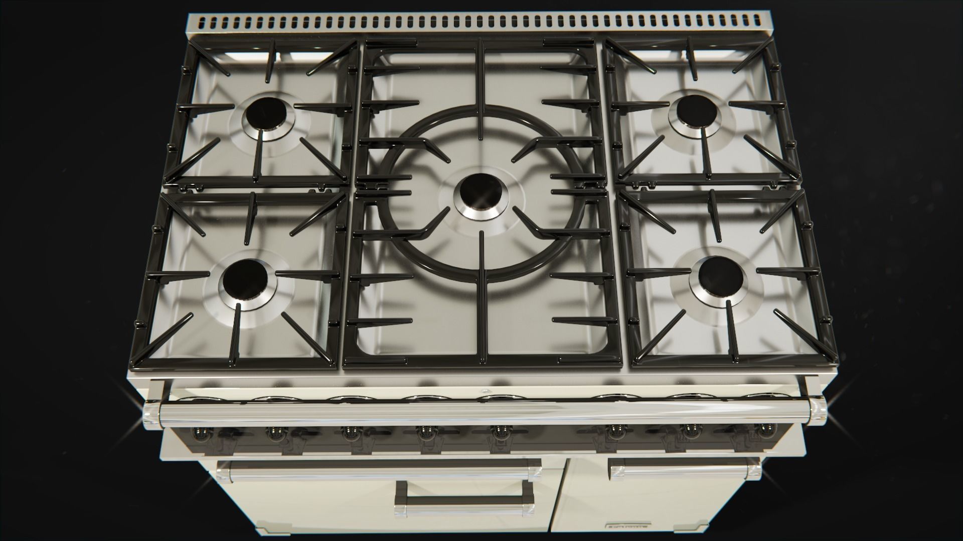 Oven Range Cooker 3D model_3
