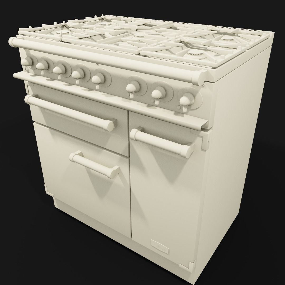 Oven Range Cooker 3D model_7
