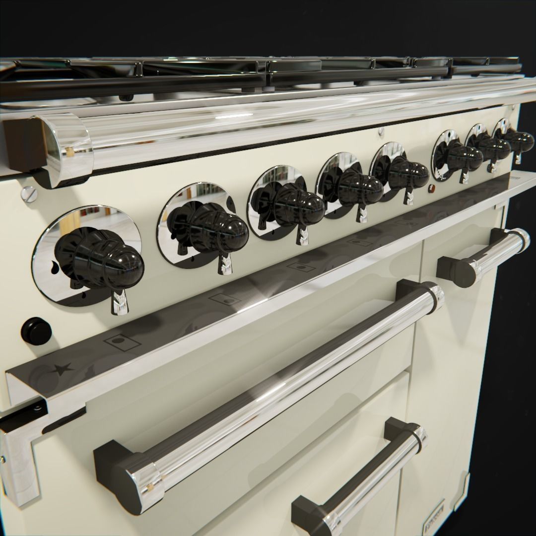 Oven Range Cooker 3D model_1