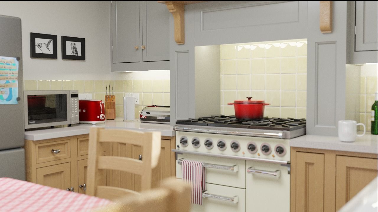 Oven Range Cooker 3D model_8