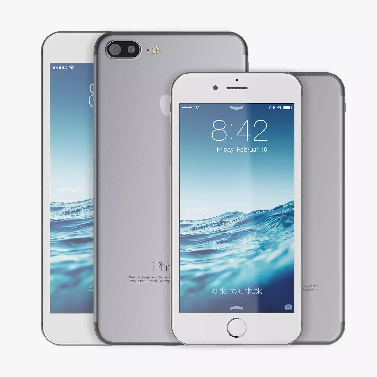 Apple iPhone 7 vs 7Plus 3D model_0