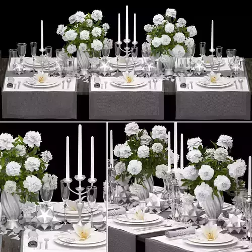 Table setting 3D model