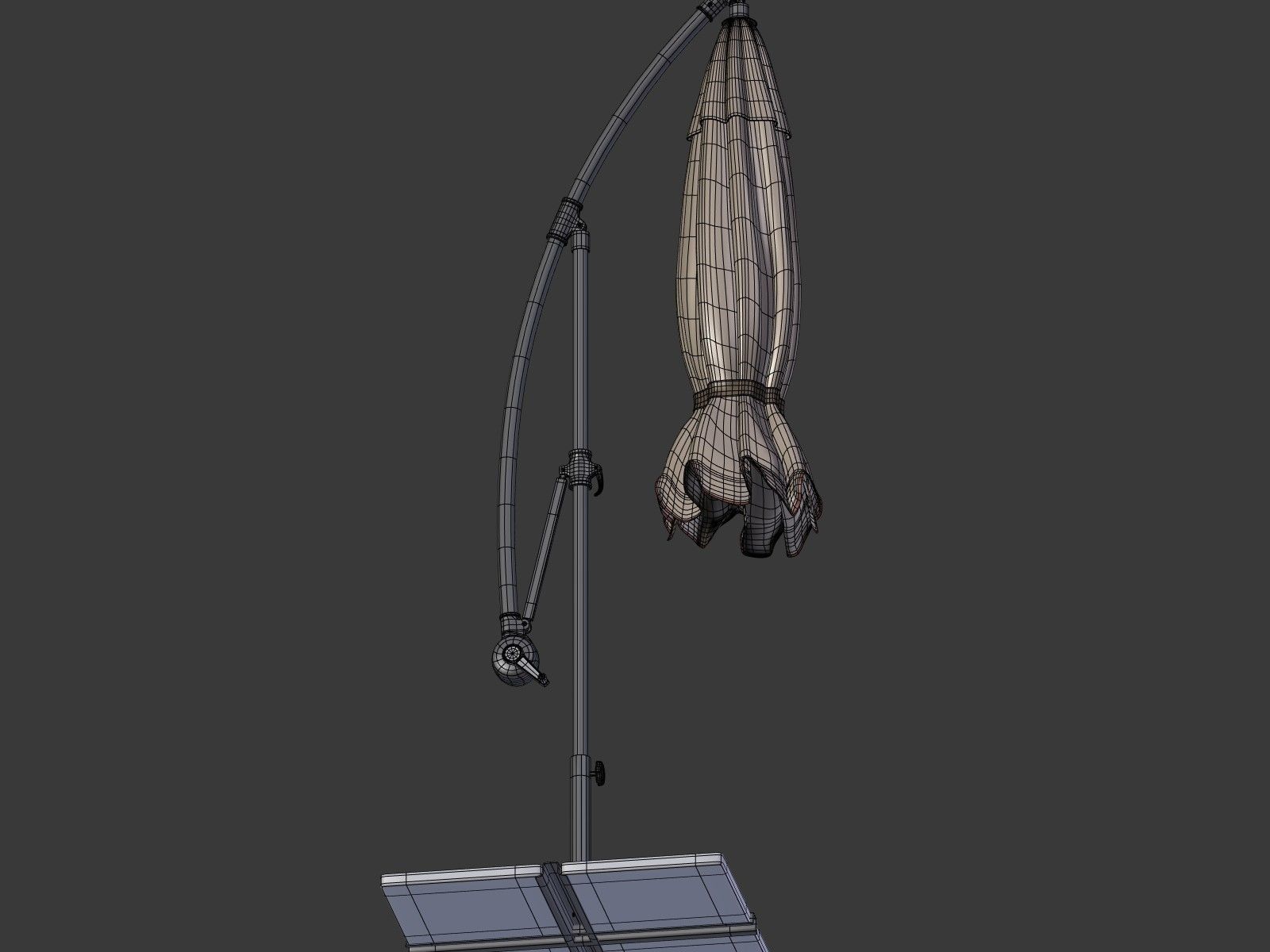Umbrella Deck Parasol 2 Low-poly 3D model_11