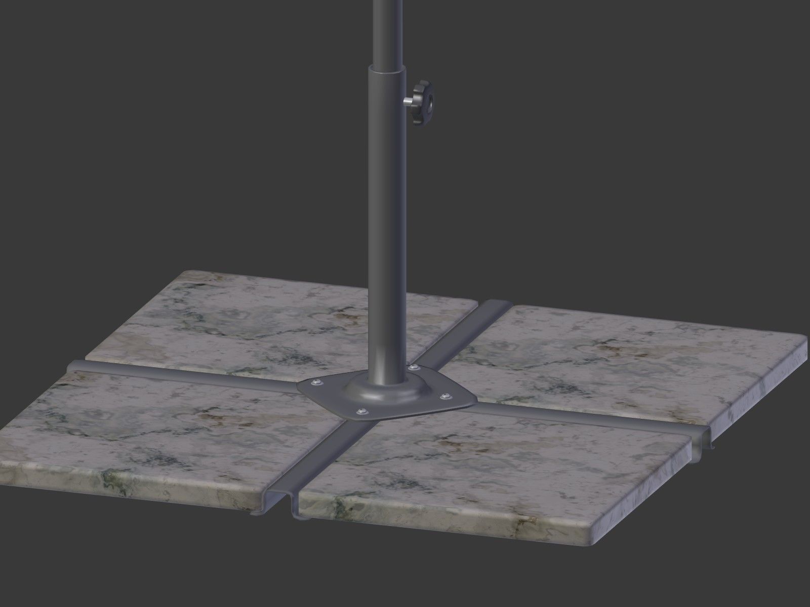 Umbrella Deck Parasol 2 Low-poly 3D model_20