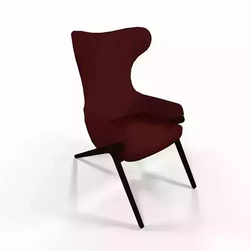 Red fabric reading chair