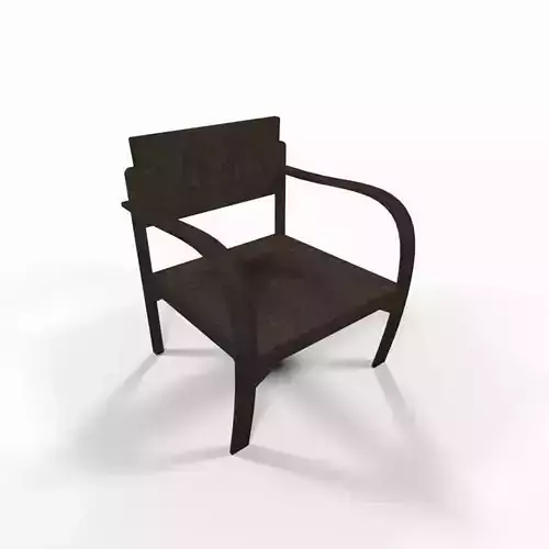 Old outdoor wooden armchair