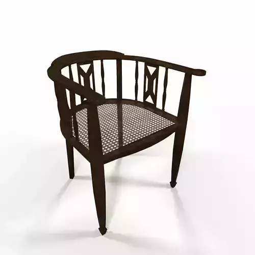 Old wooden armchair