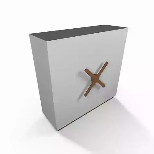 Wooden white wardrobe