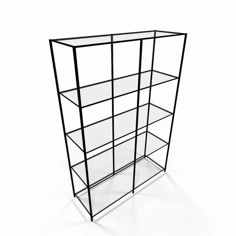 Metal utility shelf 3D model_0