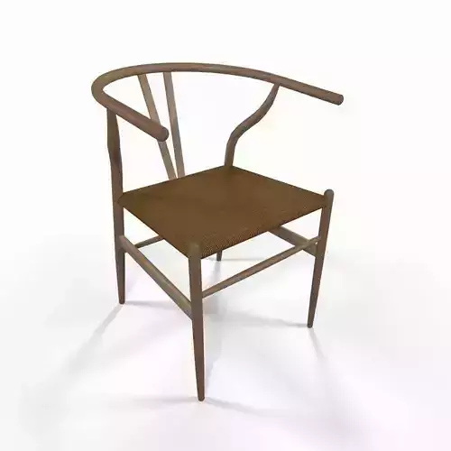 Wooden wicker chair