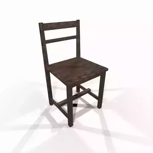 Worn wooden chair