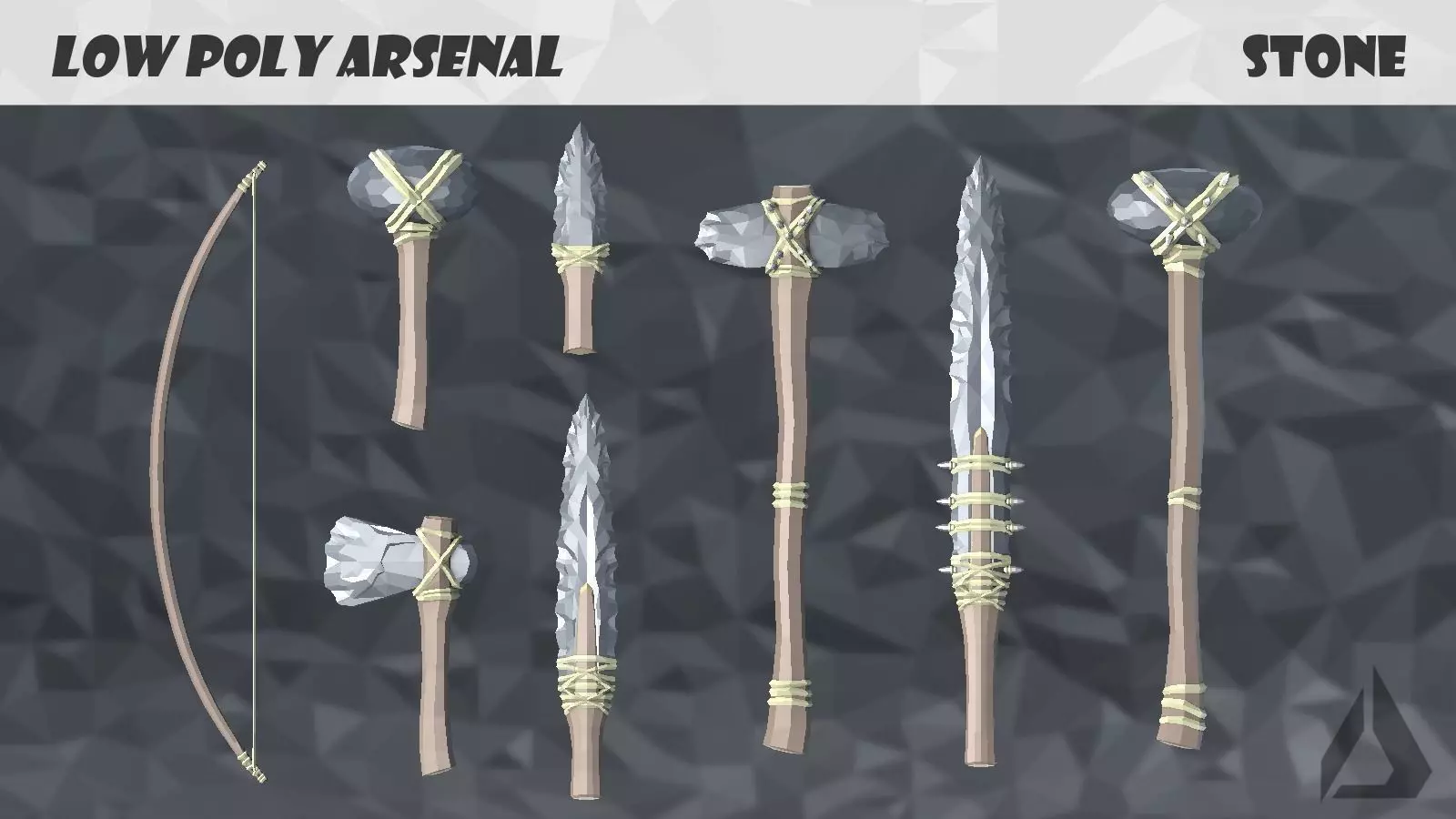 Low Poly Arsenal - Stone Low-poly 3D model_0