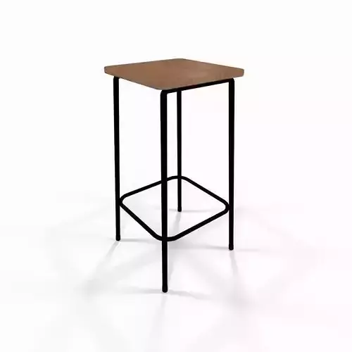Wooden barstool