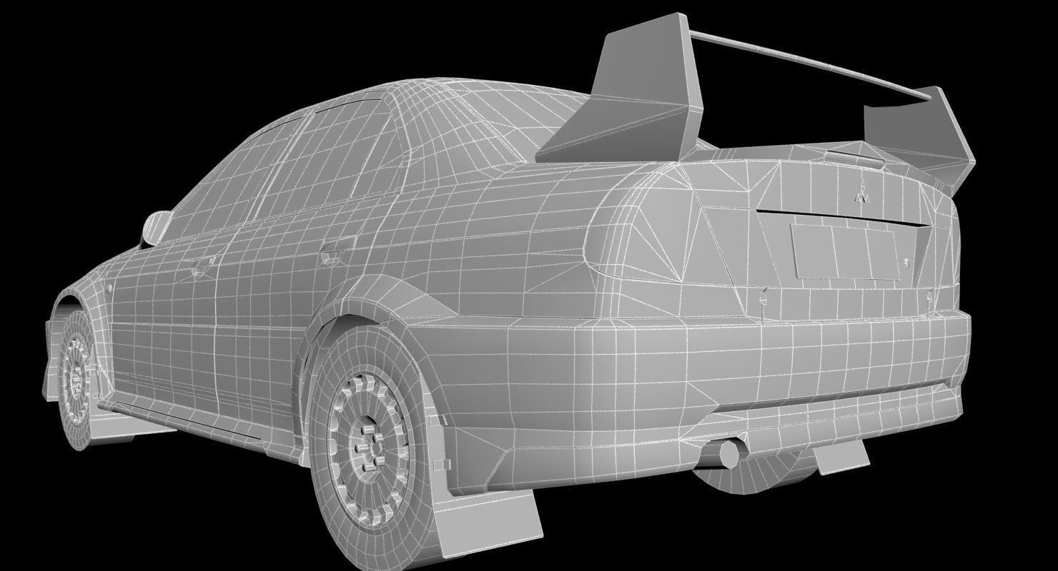 Mitsubishi EVO V 3D model_43