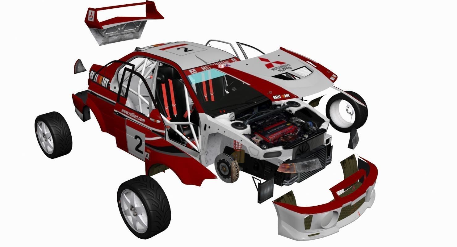 Mitsubishi EVO V 3D model_37