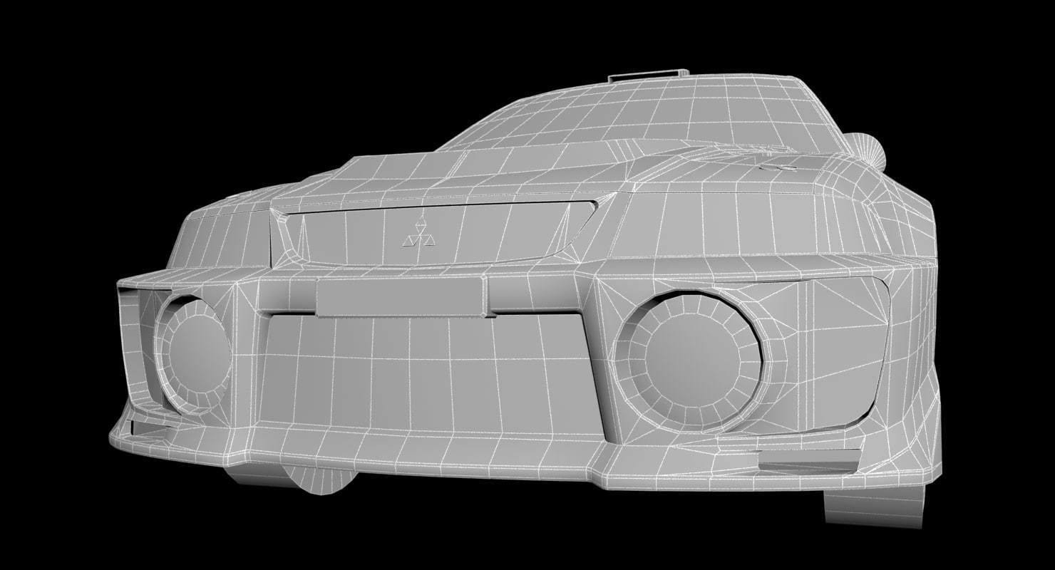 Mitsubishi EVO V 3D model_45