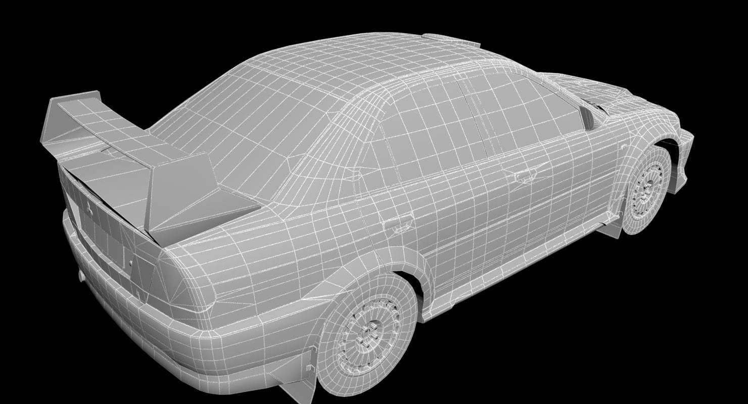 Mitsubishi EVO V 3D model_42