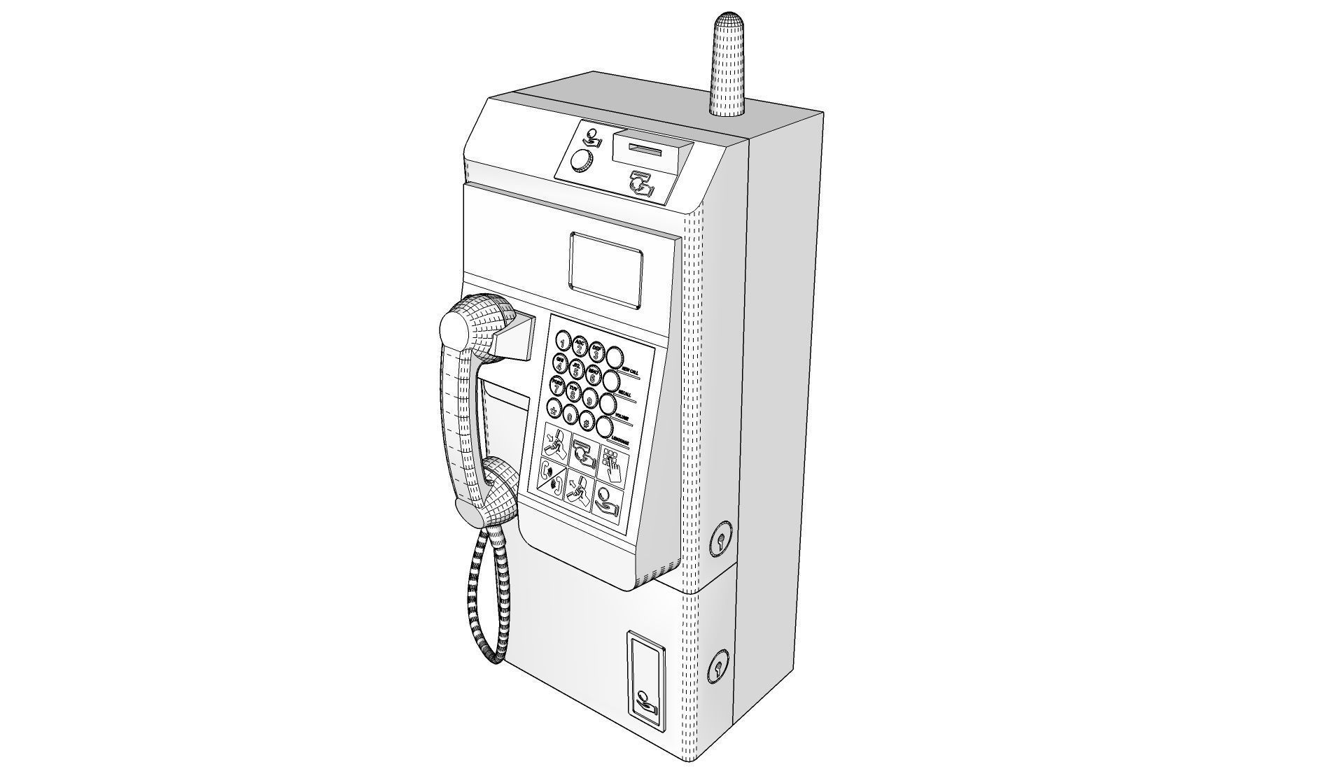 Payphone 3D model_13