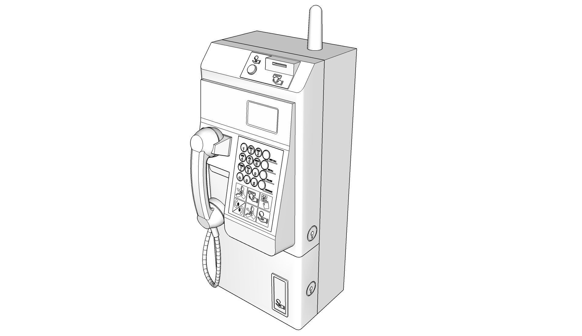 Payphone 3D model_12