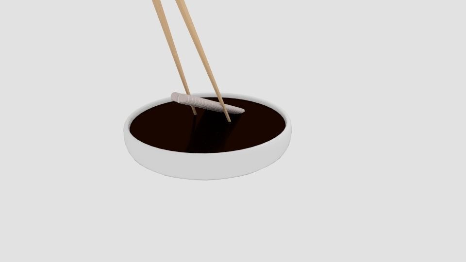 Chopstick Dip Dori Fillet Low-poly 3D model_2