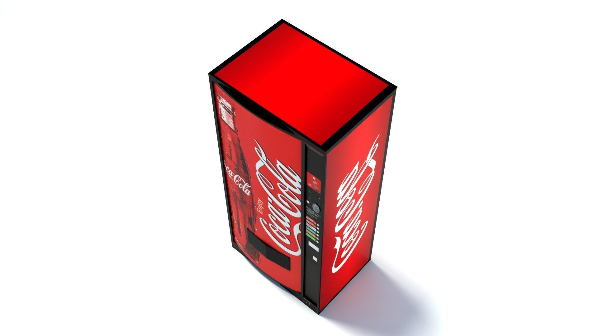 Coca Cola Vending Machine Low-poly 3D model_2