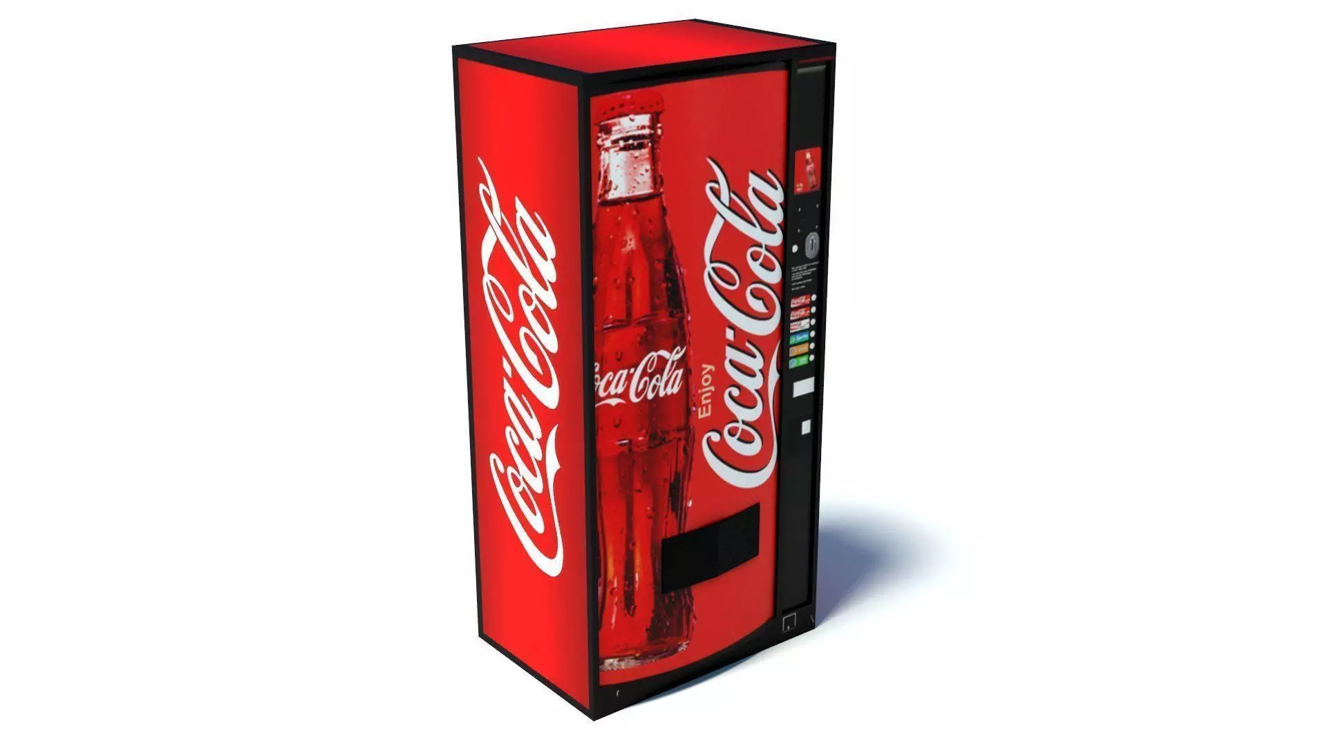 Coca Cola Vending Machine Low-poly 3D model_0