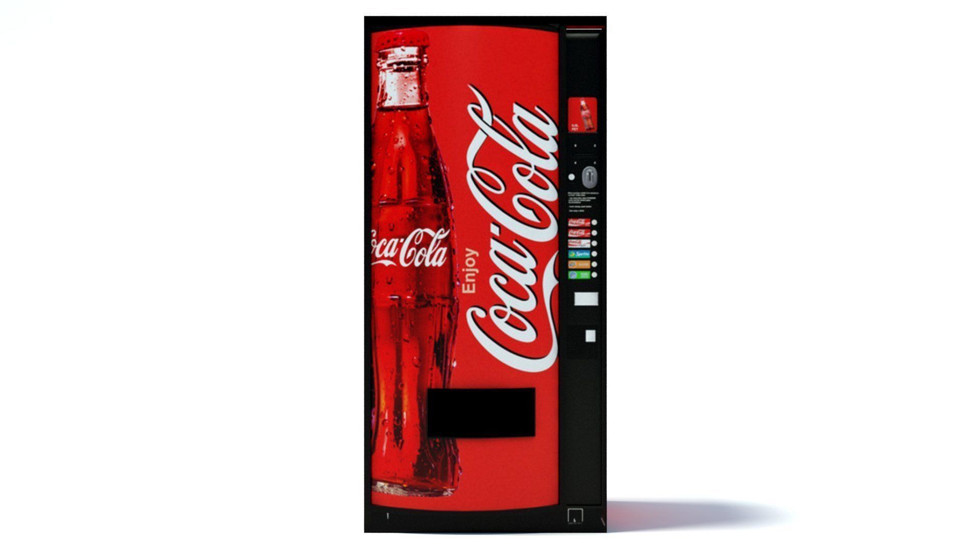 Coca Cola Vending Machine Low-poly 3D model_3