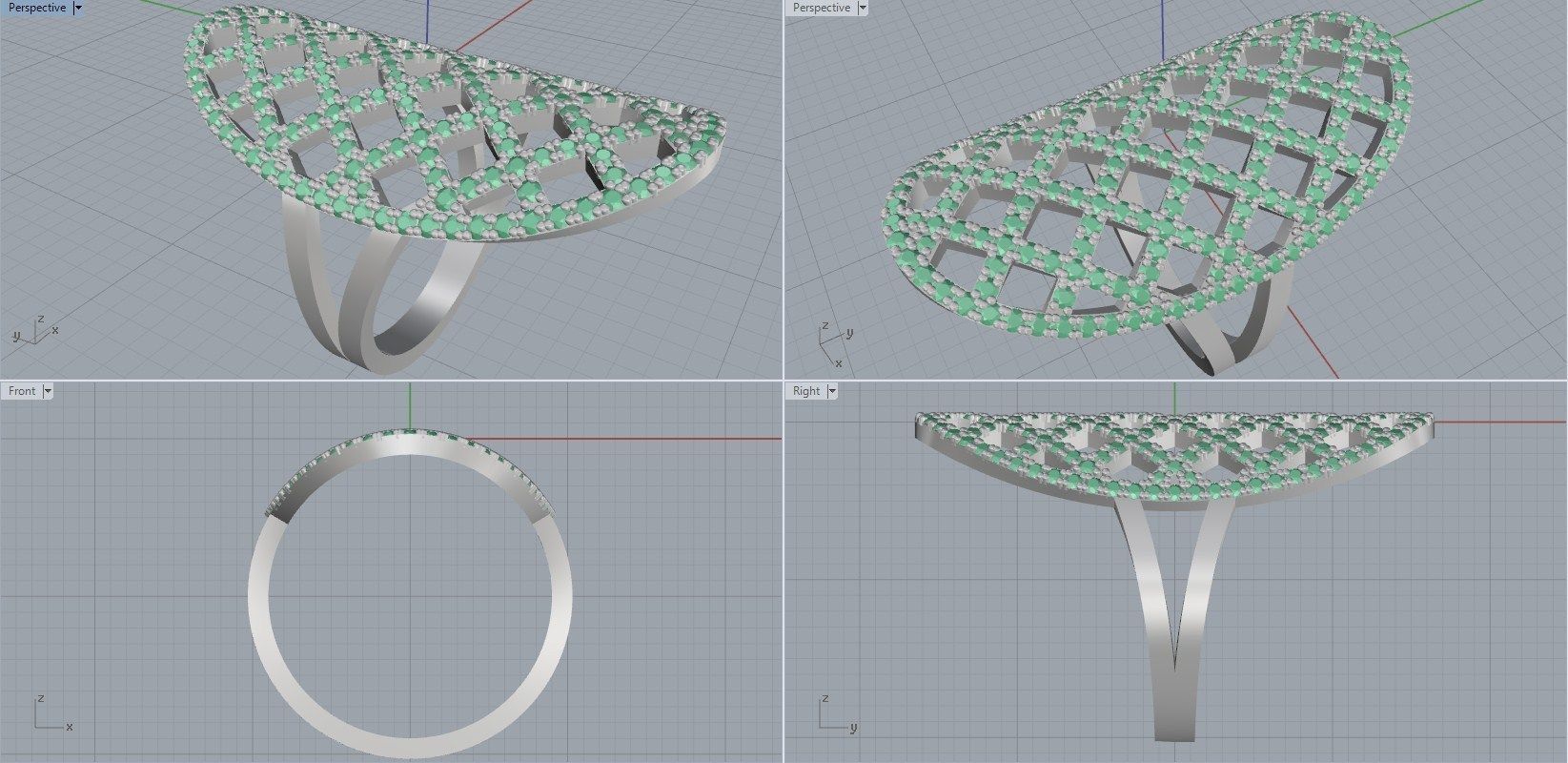 Pattern Ring 3D print model_1