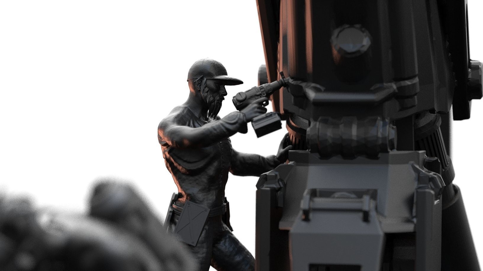 Scifi Technicians  3D print model_3