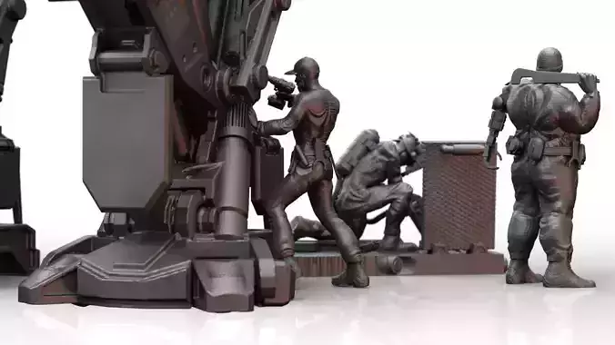 Scifi Technicians  3D print model